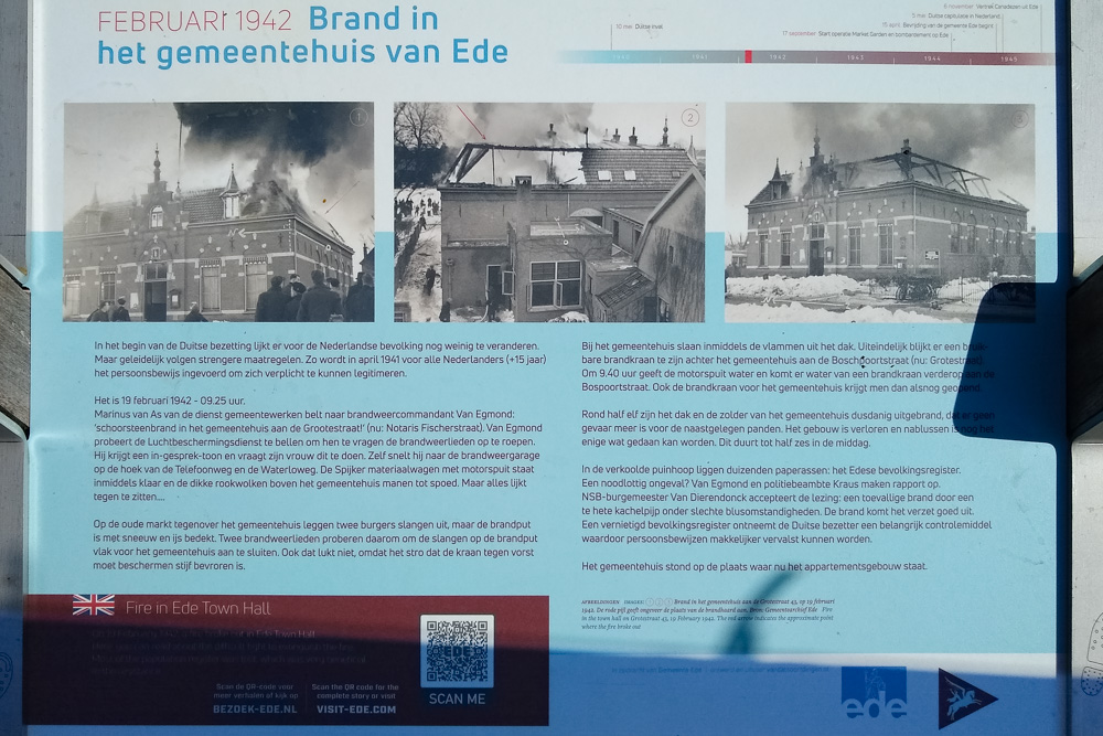 Informatiebord Brand Gemeentehuis Ede #1