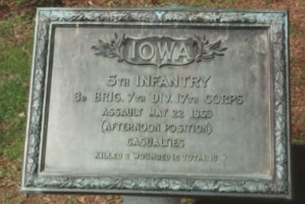 Positie-aanduiding Aanval van 5th Iowa Infantry & 26th Missouri Infantry (Union) #1