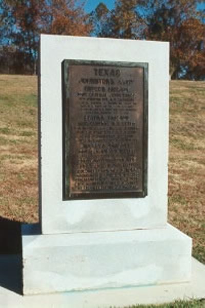 Texas Units in Johnston’s Army (Confederates) Monument #1