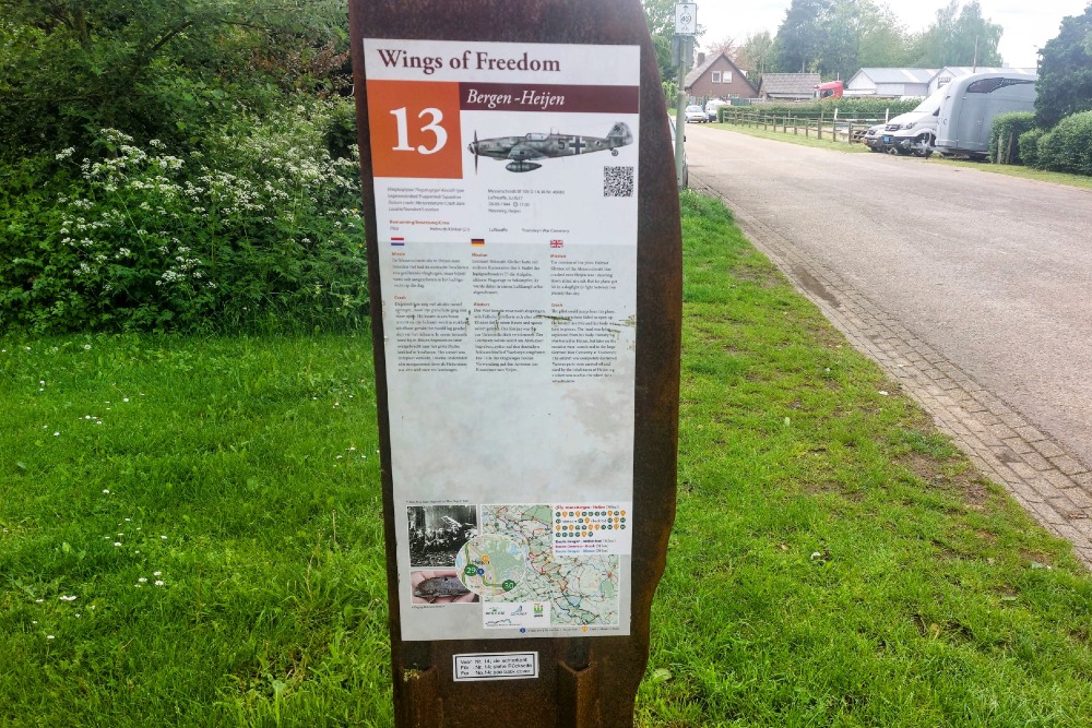 Cycle Route Wings of Freedom: Crash Site Messerschmitt Bf 109 G-14, W-Nr. 46083 #2