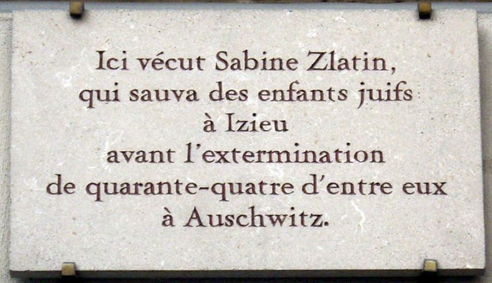 Gedenkteken Sabine Zlatin