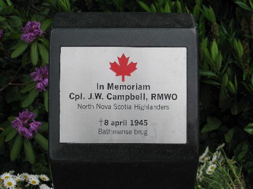 Memorial for Cpl. J.W. Campbell #3