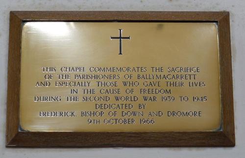 Herdenkingskapel Tweede Wereldoorlog St Patrick Church #1