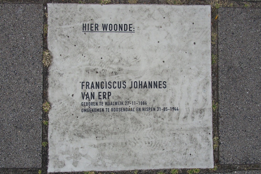 Memorial Stone Meester van Coothstraat 9