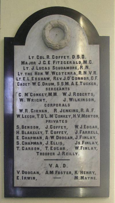 Oorlogsmonument St. Patrick’s Church Monaghan #2