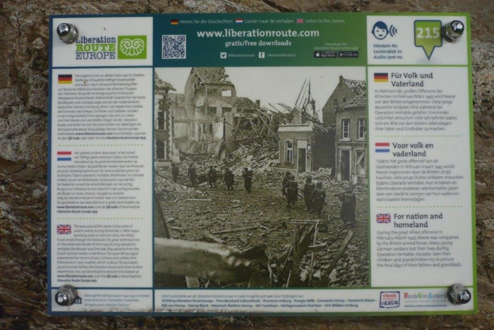Liberation Route Marker 215: For people and country #1