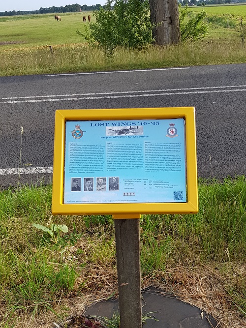 Memorial Sign Crash Location Hampden AE151 ZN-F, 106 Squadron RAF #2