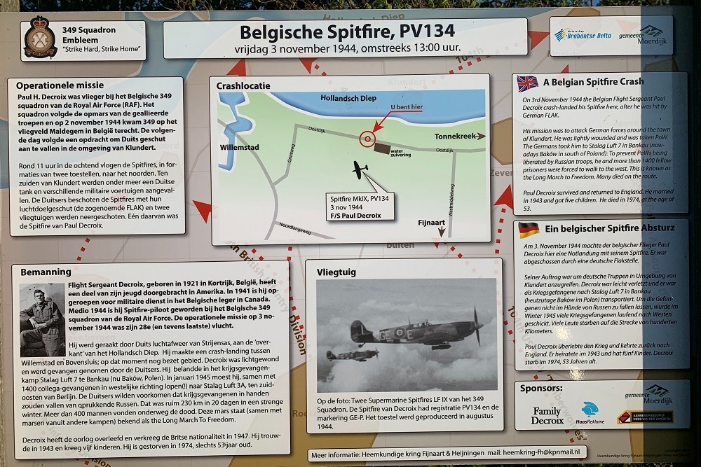 Crashlocatie Spitfire Gevechtsvliegtuig Willemstad #2