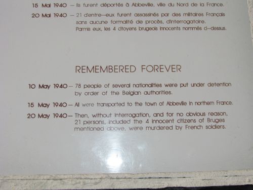 Gedenkteken Brugse Oorlogsslachtoffers Abbeville - 20 mei 1940 #3