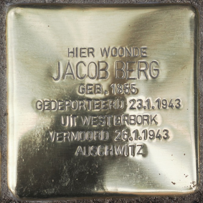 Stolpersteine Noordenbergstraat 69 (nu Vijgenboomgang 1) #4