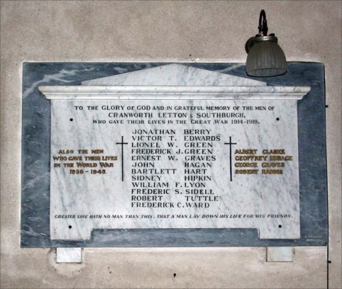 Oorlogsmonument St Andrew Church