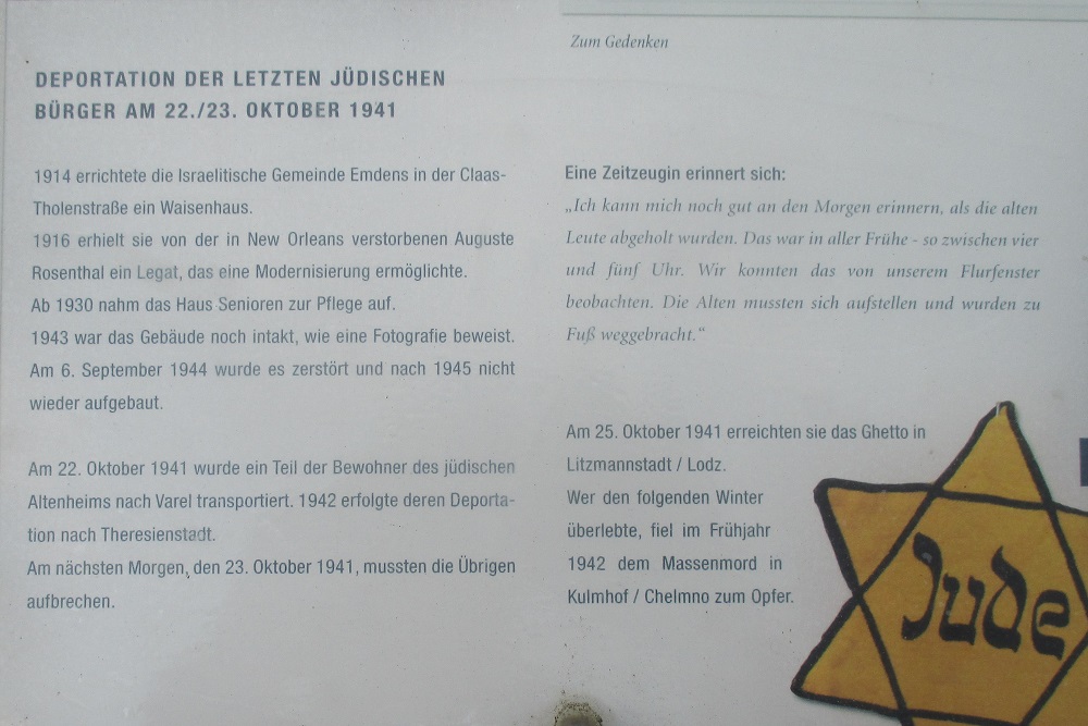Information Sign Jewish Orphan and Retirement Home #3