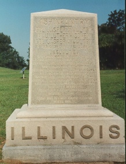 Monument 45th Illinois Infantry (Union) #1
