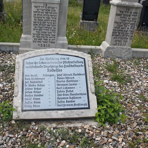 War Memorial Jewish Cemetery Rdelsee