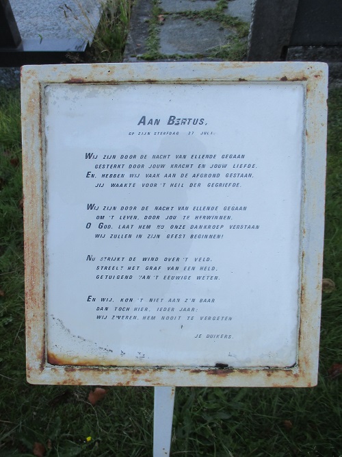 Memorial Albertus Zefat Municipal Cemetery Odoorn #3
