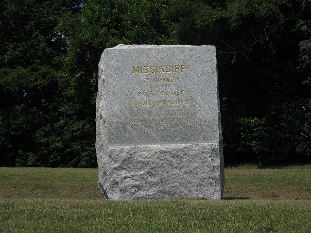 6th Mississippi Infantry Detachment Monument #1
