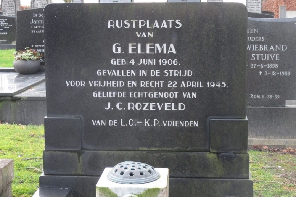 Nederlandse Oorlogsgraven Bijzondere Begraafplaats Bierum #4