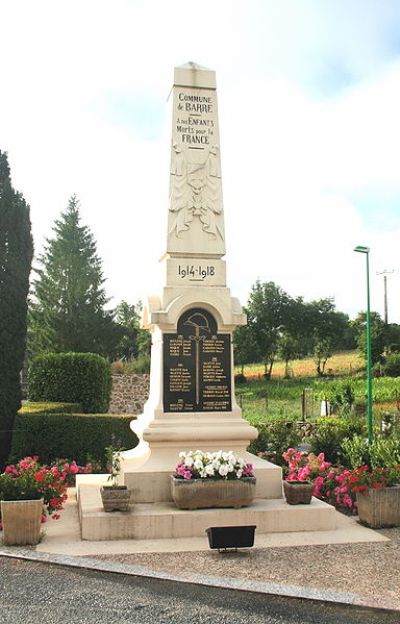 Oorlogsmonument Barre