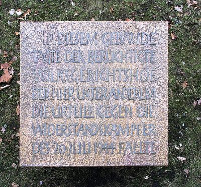 Plaque Volksgerichtshof