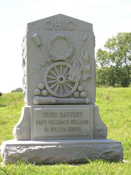 3rd Battery Ohio Light Artillery (Union) Monument #1