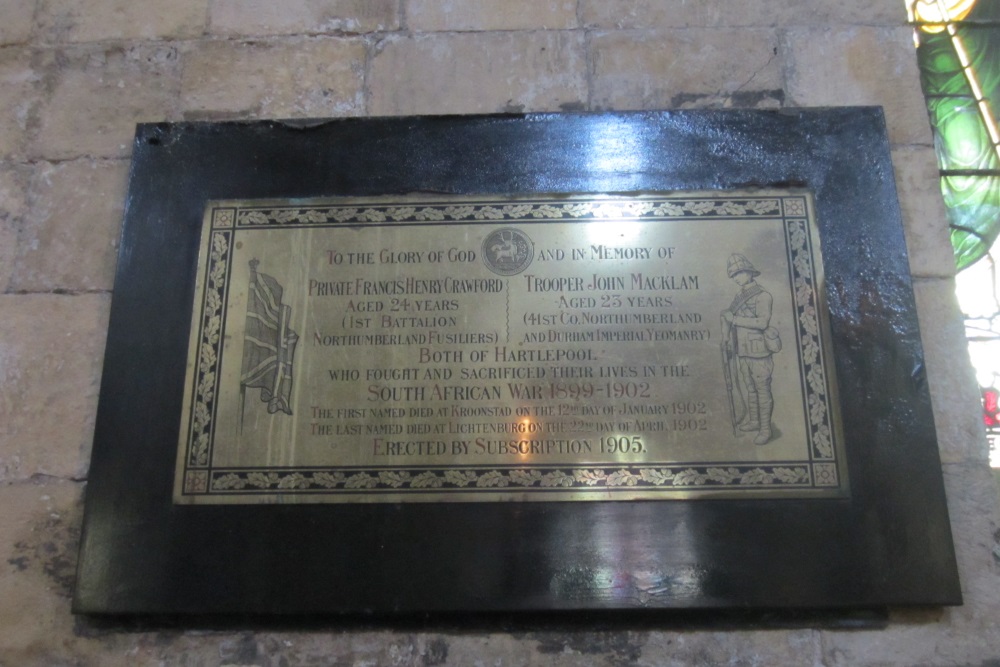 War Memorial St Hilda Hartlepool