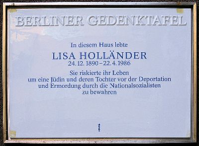 Plaque Lisa Holländer #1