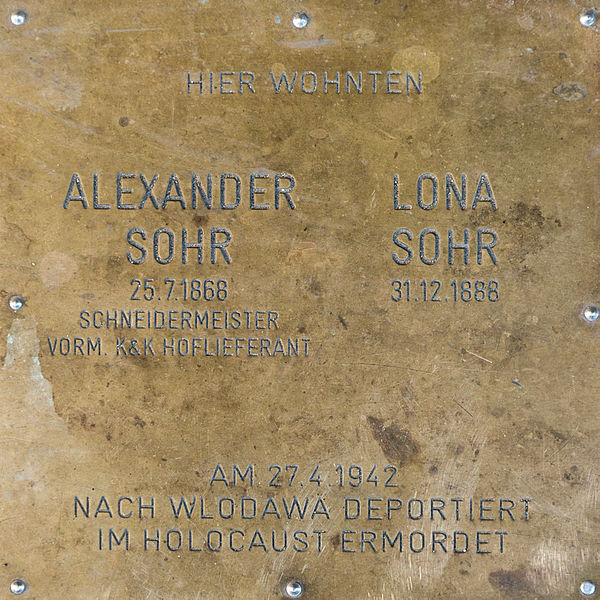Remembrance Stone Prinz-Eugen-Straße 16 #1