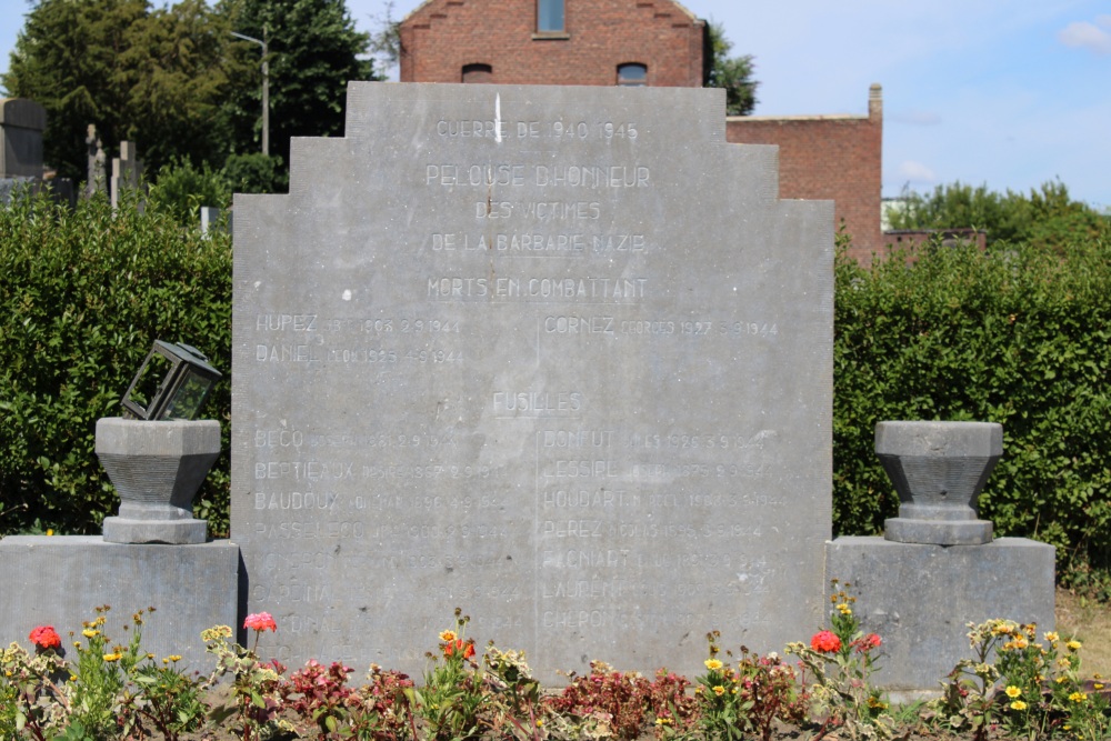 Monument Tweede Wereldoorlog Begraafplaats Jemappes #2
