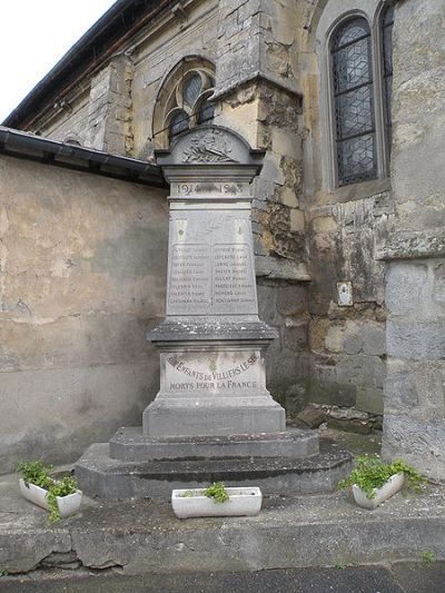 Oorlogsmonument Villiers-le-Sec #1