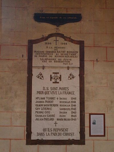 War Memorial Le Bignon-Mirabeau Church #2