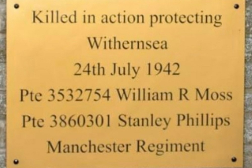 Memorial Plaque Bombing Victims Withernsea