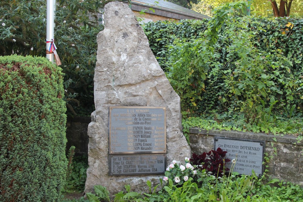 Monument Geallieerde Vliegeniers en Sovjet Verzetsstrijder Comblain-au-Pont