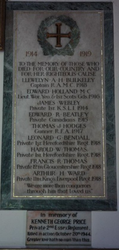 War Memorial Coddington Church #1