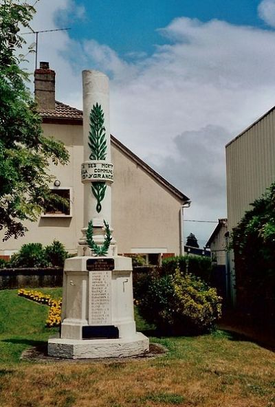 Oorlogsmonument Ygrande