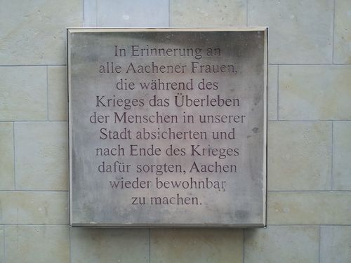 Remembrance-Stone Women of Aachen #1