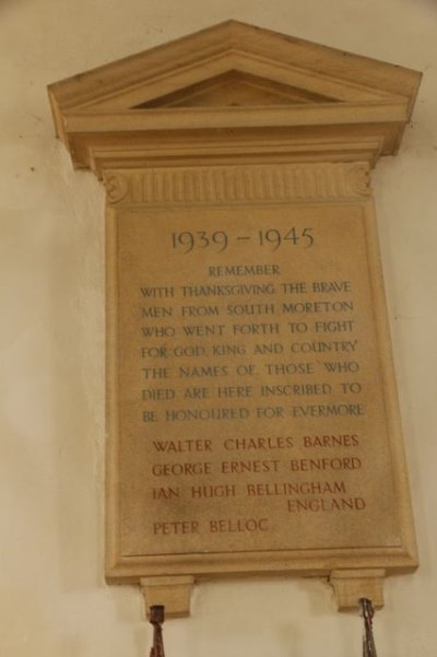 War Memorial St. John the Baptist Church South Moreton #2