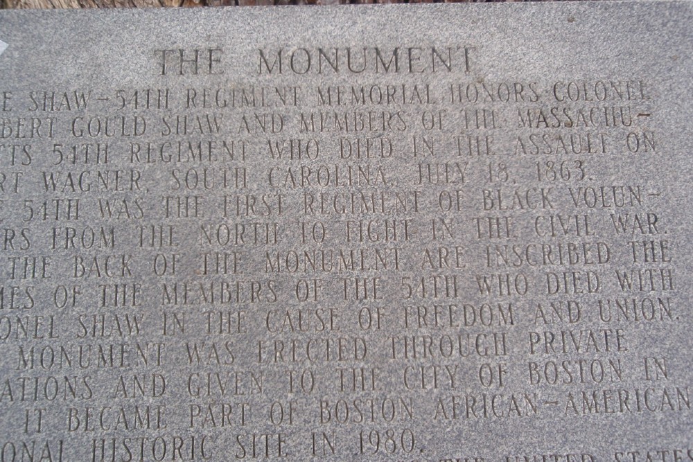 Monument Robert Gould Shaw en het 54th Regiment #4