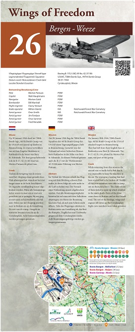 Cycle Route Wings of Freedom: Crash Site Boeing B-17G-5-BO, W-No. 42-31146