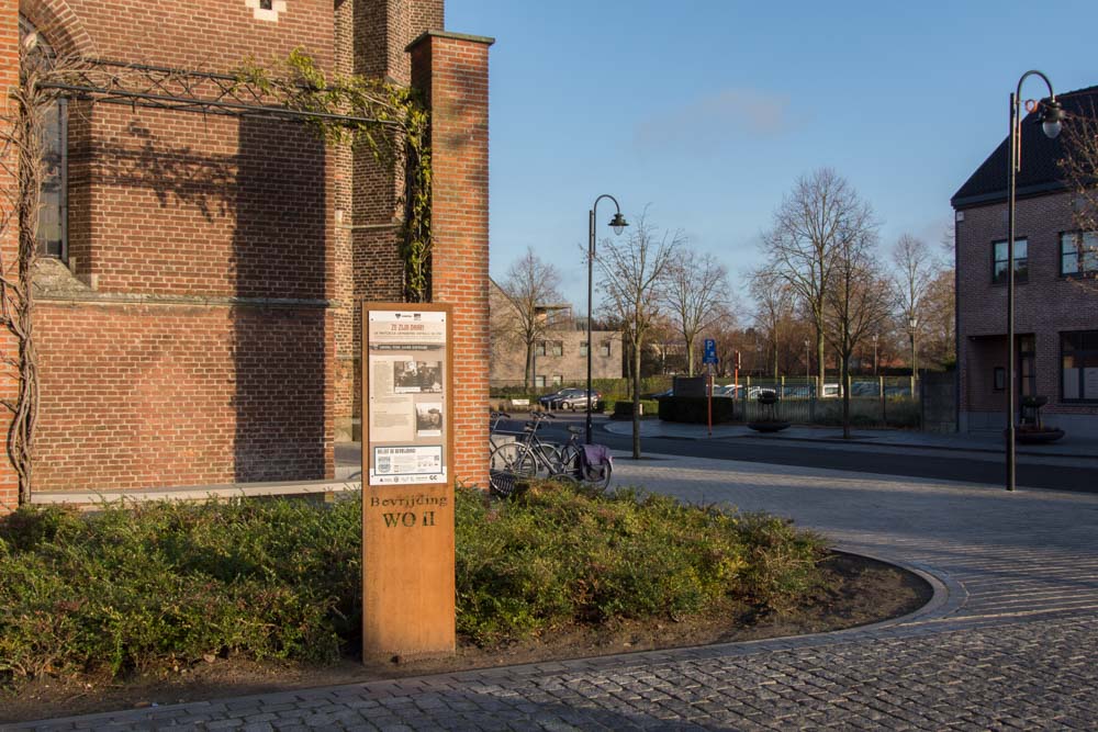 Info board 75 Years Liberation WWII Dessel