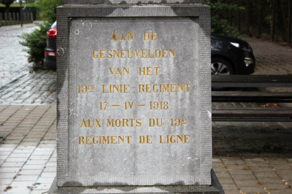 War Memorial 19de Line Regiment and the Battle of Merkem #2