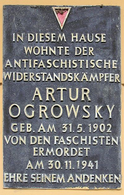 Plaque Artur Ogrowsky