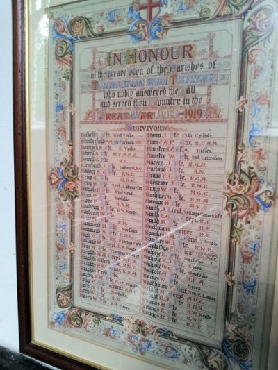 Oorlogsmonument All Saints Church Thurlton #2