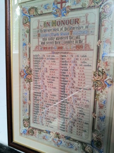 War Memorial All Saints Church Thurlton #2