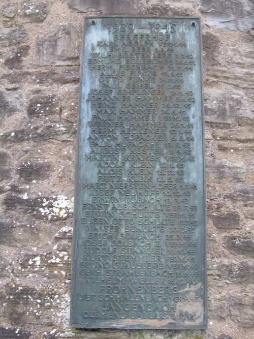 War Memorial Wildbergerhütte (Reichshof) #4