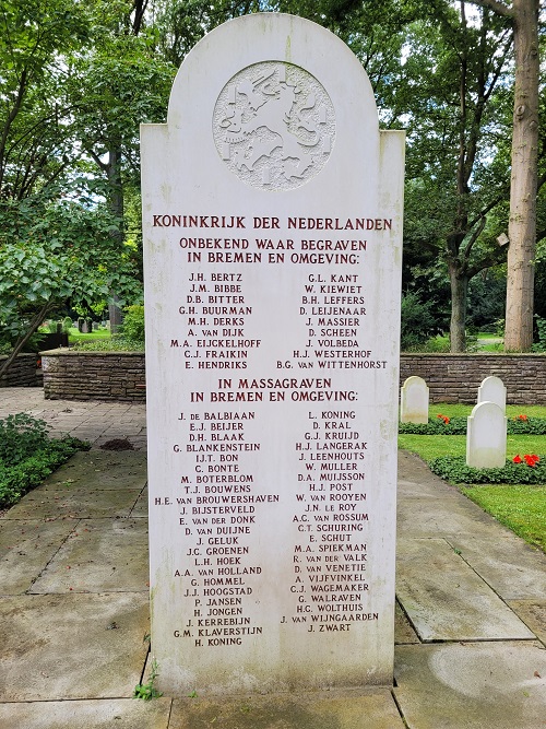 Nederlands Monument Osterholzer Friedhof Bremen #2