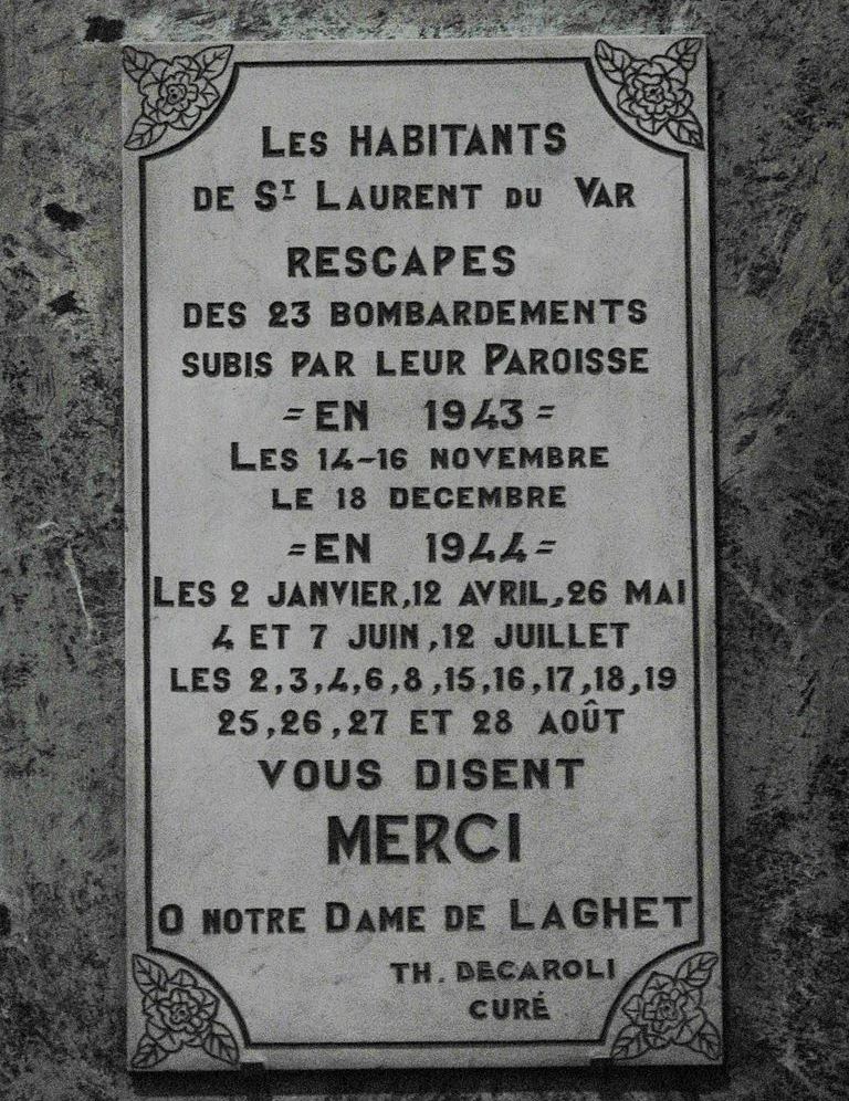 Oorlogsmonument glise Notre-Dame-de-Laghet #3