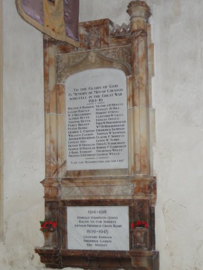 War Memorial Cawston Church #1