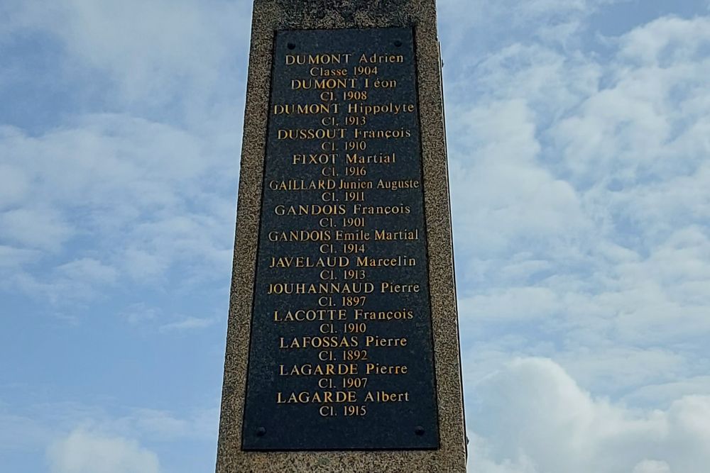 Oorlogsmonument Cognac-la-Fort #4