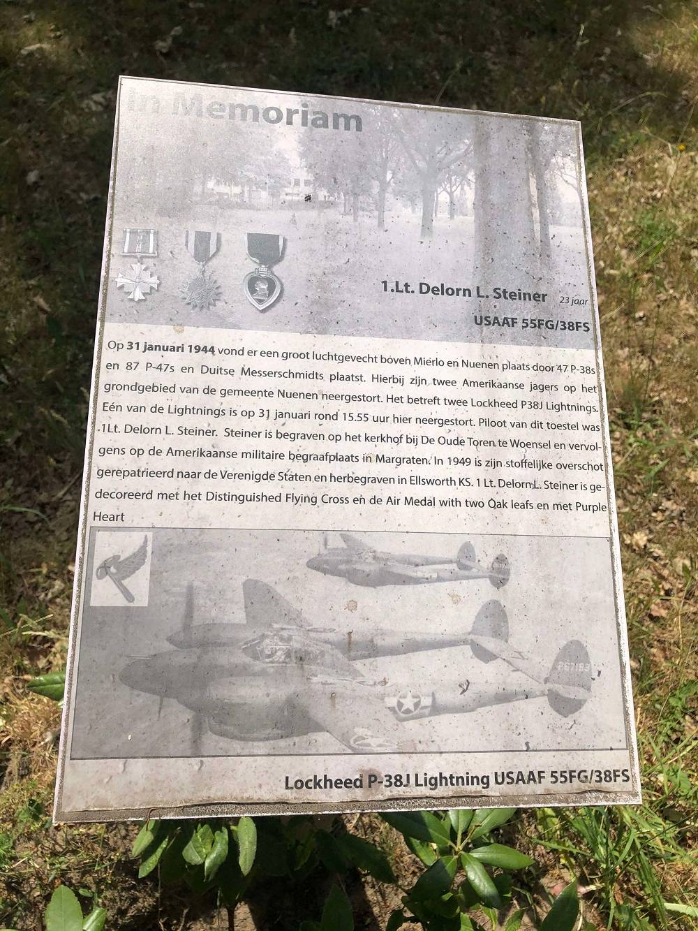 In Memoriam: Crashlocatie P-38 Lightning 1. Lt. Delorn Lee Steiner #2