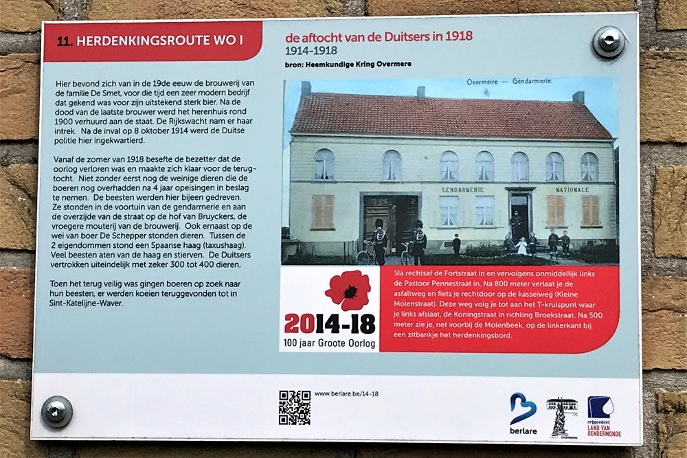 Memorial Route 100 years Great War - Information Board 11